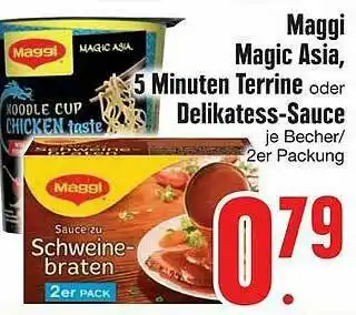 Edeka Maggi Magic Asia, 5 Minuten Terrine Oder Delikatess-sauce Angebot