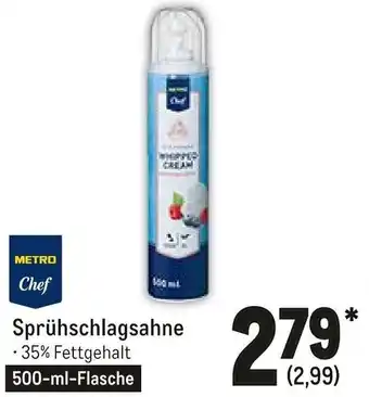 METRO Metro Chef Sprühschlagsahne 500ml Angebot