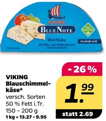 NETTO VIKING Blauschimmelkäse* 150-200 g Angebot