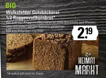 Edeka Wulksfelder Gutsbäckerei ½ Roggenvollkornbrot Angebot