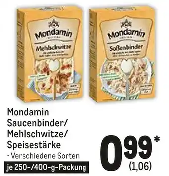 METRO Mondamin Saucenbinder /Mehlschwitze/Speisestärke 250/400g Angebot