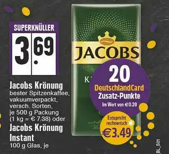 Edeka Jacobs Krönung Oder Jacobs Krönung Instant Angebot