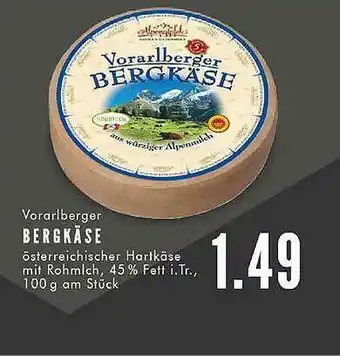 Edeka Frischemarkt Vorarlberger Bergkäse Angebot