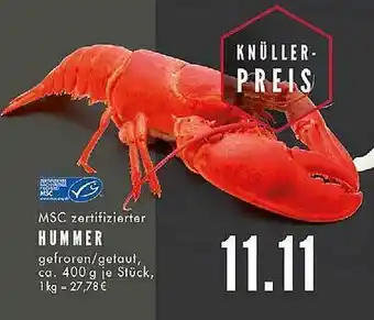 Edeka Frischemarkt Msc Zertifizierter Hummer Angebot
