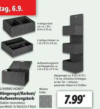 Lidl Livarno Home Hängeregal Oder Korbset Oder Aufbewahrungskorb Angebot