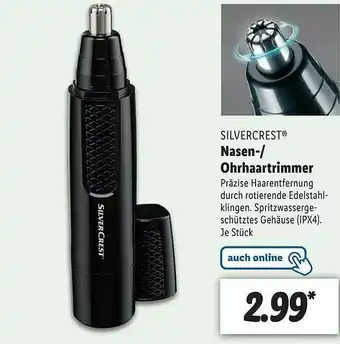 Lidl Silvercrest Nasen- Oder Ohrhaartrimmer Angebot