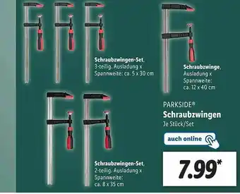 Lidl Parkside Schraubzwingen Angebot