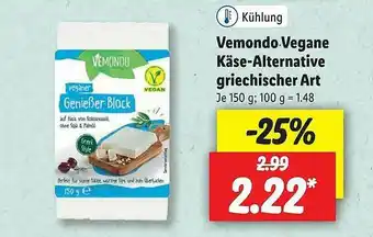 Lidl Vemondo Vegane Käse-alternative Griechischer Art Angebot