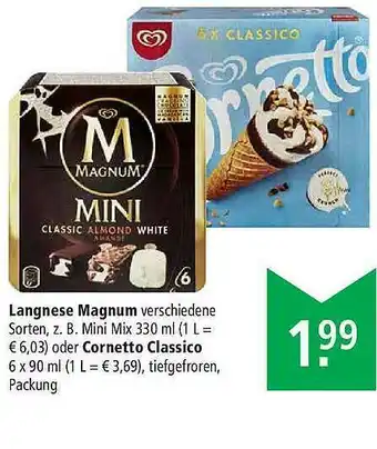 Marktkauf Langnese Magnum Oder Cornetto Classico Angebot