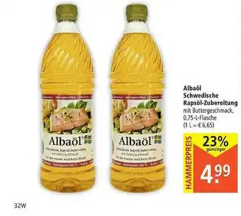 Marktkauf Albaöl Schwedische Rapsöl-zubereitung Angebot