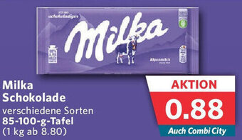 Combi Milka Schokolade 85-100-g-Tafel Angebot