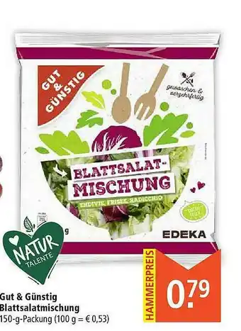 Marktkauf Gut & Günstig Blattsalatmischung Angebot