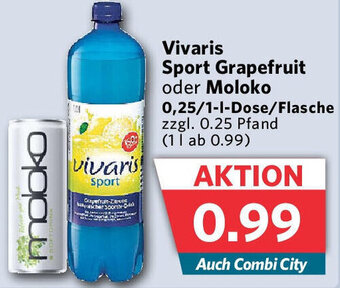 Combi Vivaris Sport Grapefruit oder Moloko 0,25/1-L-Dose/Flasche Angebot