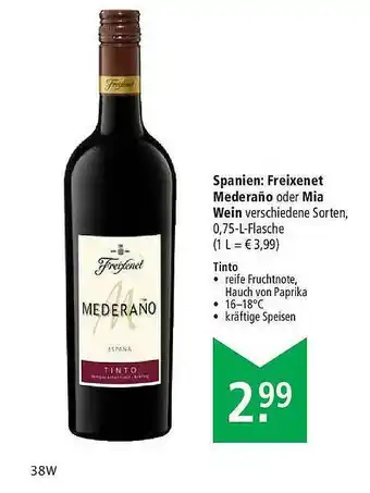 Marktkauf Freixenet Mederaño Oder Mia Wein Angebot