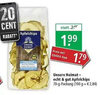 Marktkauf Unsere Heimat Apfelchips Angebot