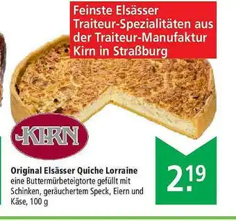 Marktkauf Kirn Original Elsässer Quiche Lorraine Angebot