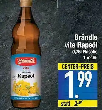 Marktkauf Brändle Vita Rapsöl Angebot