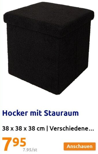 Action Hocker mit Stauraum 38 x 38 x 38 cm Angebot