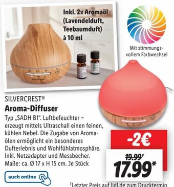 Lidl SILVERCRESTⓇ Aroma-Diffuser Angebot