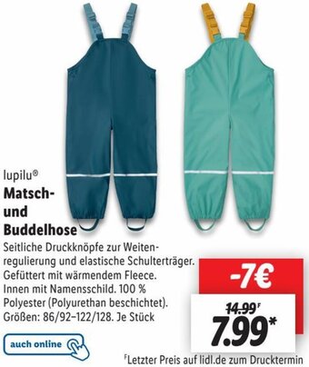 Lidl lupiluⓇ Matsch und Buddelhose Angebot