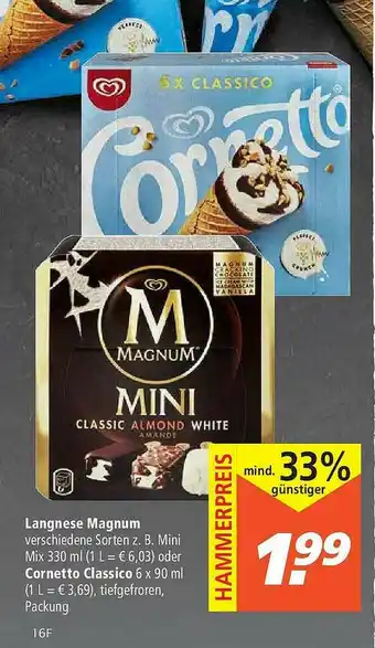 Marktkauf Langnese Magnum Oder Cornetto Classico Angebot