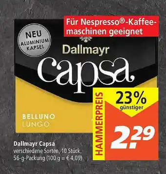 Marktkauf Dallmayr Capsa Angebot