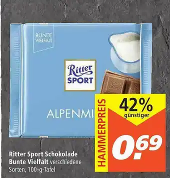 Marktkauf Ritter Sport Schokolade Bunte Vielfalt Angebot