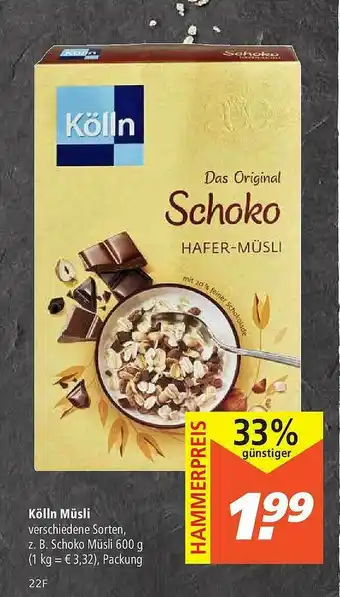 Marktkauf Kölln Müsli Angebot