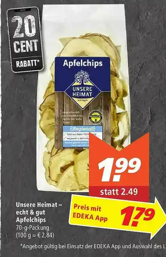 Marktkauf Unsere Heimat Apfelchips Angebot