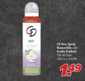 Marktkauf Cd Deo-spray Wasserlilie Oder Große Freiheit Angebot