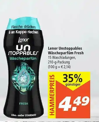 Marktkauf Lenor Unstoppables Wäscheparfüm Fresh Angebot