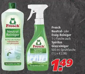 Marktkauf Frosch Neutral- Oder Essig-reiniger Auch Glasreiniger Angebot