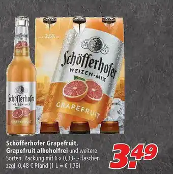 Marktkauf Schöfferhofer Grapefruit, Grapefruit Alkoholfrei Angebot