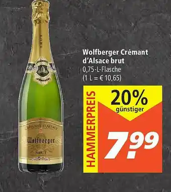 Marktkauf Wolfberger Crémant D'alsace Brut Angebot