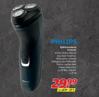 Marktkauf Philips Elektrorasierer S1131.41 Angebot