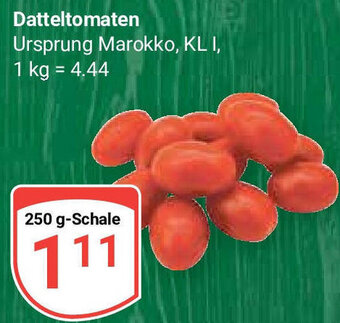 Globus Datteltomaten 250 g-Schale Angebot