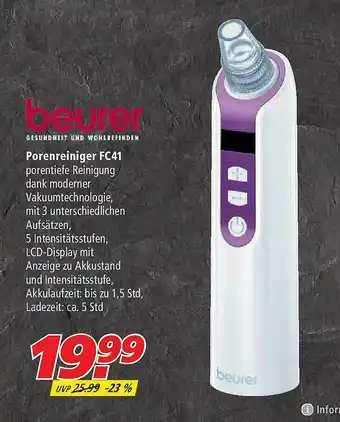 Marktkauf Beurer Porenreiniger Fc41 Angebot