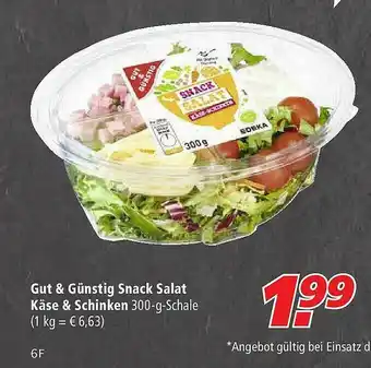 Marktkauf Gut & Günstig Snack Salat Käse & Schinken Angebot