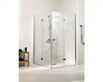 Hornbach Eckeinstieg als drehfalttür schulte garant 80x80 cm klarglas profilfarbe chrom Angebot