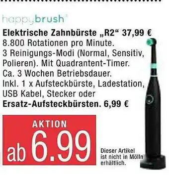 Marktkauf Happybrush Elektrische Zahnbürste „r2” Angebot