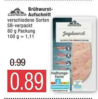 Marktkauf Brühwurst-aufschnitt Gutfleisch Angebot