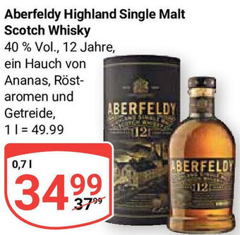 Globus Aberfeldy Highland Single Malt Scotch Whisky 0,7 L Angebot