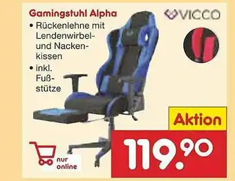 Netto Marken-Discount Gamingstuhl Alpha Vicco Angebot