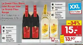 Netto Marken-Discount Le Sweet Filou Blanc Oder Rouge Oder Le Gran Filou Rouge Angebot