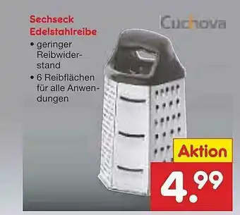 Netto Marken-Discount Sechseck Edelstahlreibe Cuchova Angebot