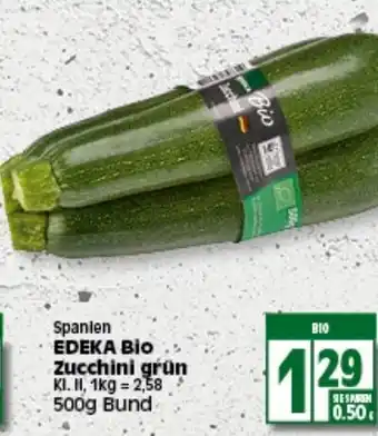 Elli Markt Spanien Edeka Bio Zucchini grün 500g Angebot