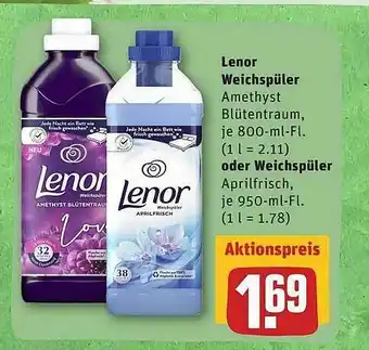 REWE Lenor Weichspüler Oder Weichspüler Angebot