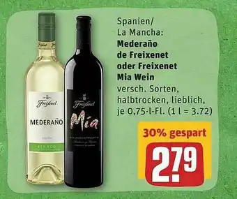 REWE Mederano De Freixenet Oder Freixenet Mia Wein Angebot