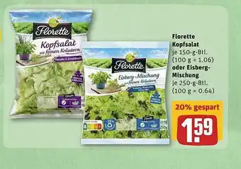 REWE Florette Kopfsalat Oder Eisberg-mischung Angebot