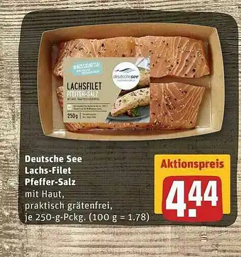 REWE Deutsche See Lachs-filet Pfeffer-salz Angebot